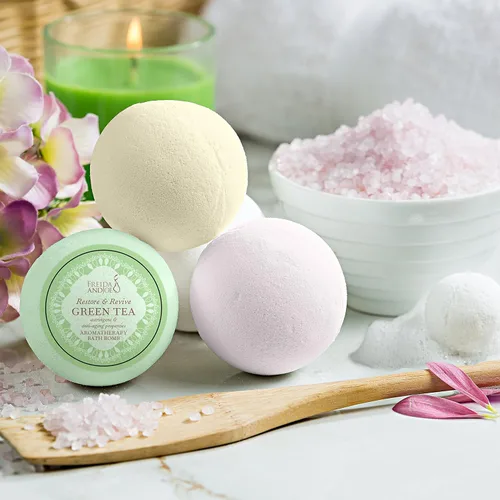 Miniatura 4 de Cesta de regalo de spa en casa, relajación, bombas de baño de aromaterapia, 6 aromas refrescantes y aromáticos para hidratar, revitalizar