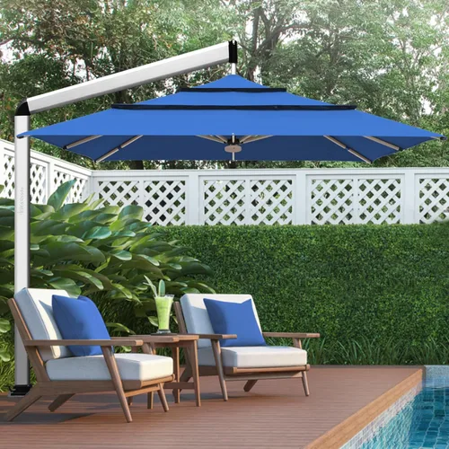 Miniatura 78 de EliteShade USA Sombrilla de Mercado de 10 Años Sin Decoloración de 9 Pies 3 Niveles Sombrilla de Patio Sombrilla de Mesa para Exteriores con Beige