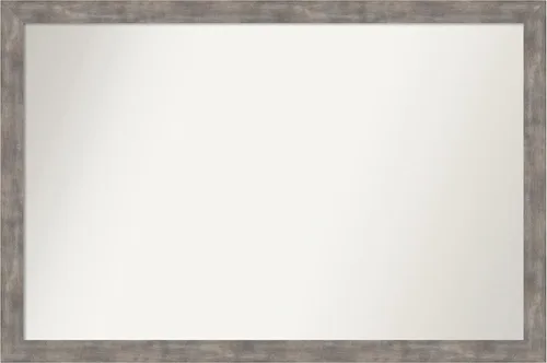Miniatura 207 de Amanti Art Silver Bathroom Mirror for Over Sink, 24x49 Custom Made Marred Pewter Rectangle Vanity Mirror, Oversize Casual Wood Frame, Hangs Estaño