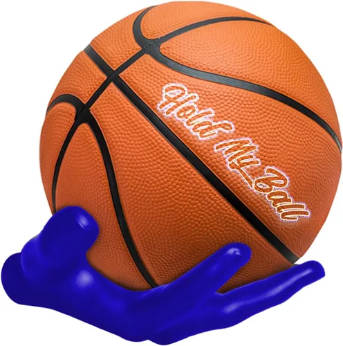 Miniatura 12 de Soporte de pelota montado en pared – Resina premium – Exhibición de baloncesto, fútbol, fútbol americano – Cuelga pelotas de forma segura