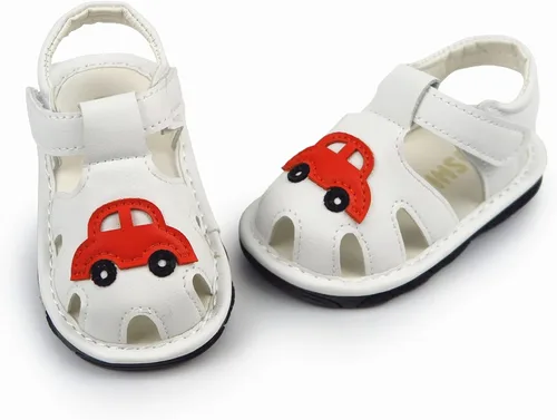 Miniatura 5 de WILLFUN Sandalias chirriantes de verano para bebé, niño, niña, suela de goma de primera calidad, puntera cerrada, antideslizantes, zapatos