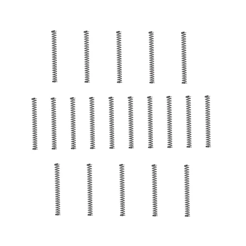 Miniatura 50 de MroMax 20Pcs Compressed Spring, 0.04" Wire Dia, 0.31" OD, 1.57" Free Length, Gray Black Spring Steel Extended Coil Compression Spring