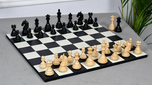 Miniatura 9 de The New Columbian Staunton Series Piezas de Ajedrez en Madera de Ébano y Boj - 3.8" King