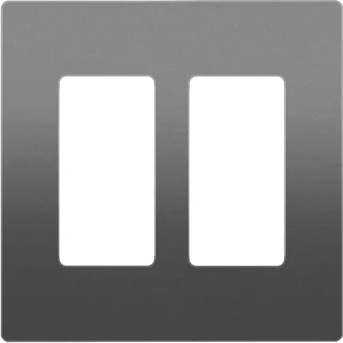 Miniatura 102 de ENERLITES Placas de pared decorativas sin tornillos, cubiertas de tomacorrientes seguras para niños, tamaño de 4 posiciones, 4.68" H x 8.30" L, Negro