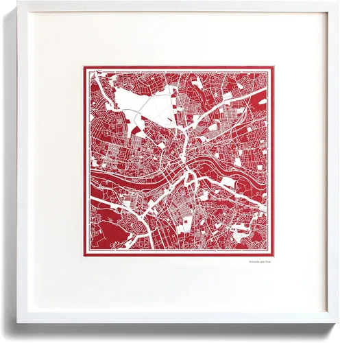 Miniatura 7 de O3 Design Studio Aberdeen - Mapa de papel cortado en papel blanco de 12 x 12 pulgadas