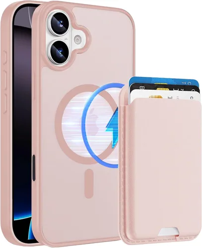 Miniatura 38 de Funda magnética para iPhone 12 Pro Max, cartera magnética desmontable con soporte para tarjetas, [compatible con MagSafe] grado militar, a prueba