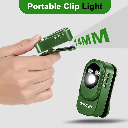 Miniatura 6 de Linterna EDC recargable profesional con clip de 500 lúmenes, luz de clip con tres soluciones de iluminación, carga USB C, linterna magnética IPX6