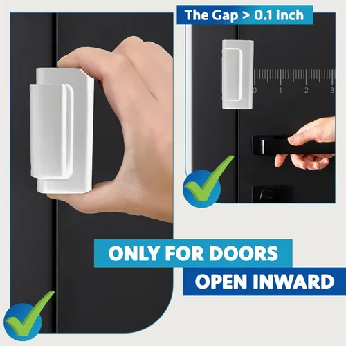 Miniatura 7 de Dwell+Good Cerraduras de Puerta (Paquete de 2) - Fáciles de Instalar Cerraduras de Puerta de Seguridad de Aluminio para el Hogar para Puerta Blanco