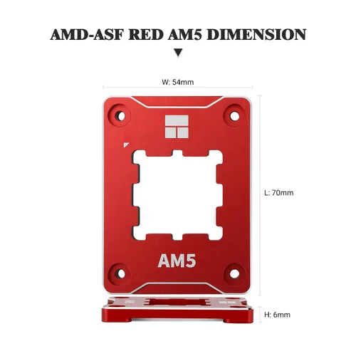Miniatura 2 de Thermalright ASF-RED AM5 Soporte para CPU, marco de fijación antiflexión correctivo, montaje fijo AM5 de ajuste completo sin marcas, marco de Rojo