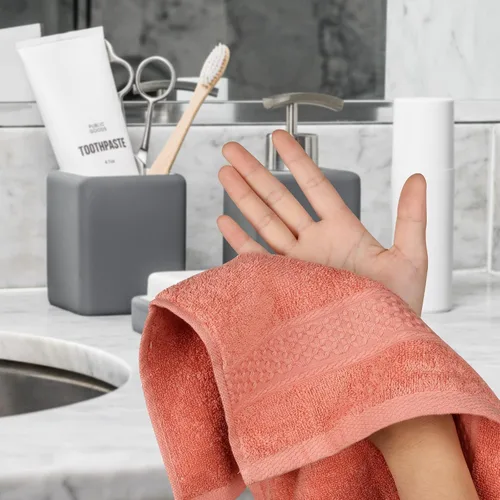 Miniatura 4 de Toallas para cuerpo y cara, juego de toallas de baño absorbentes a granel, toallas de hotel 100% algodón para baño, toallas duraderas y suaves