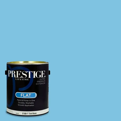 Miniatura 102 de Prestige Paints. - Base y pintura para exteriores en un solo galón, 1 galón. plano, comparable con Sherwin Williams Topsail. SW6799-PCM