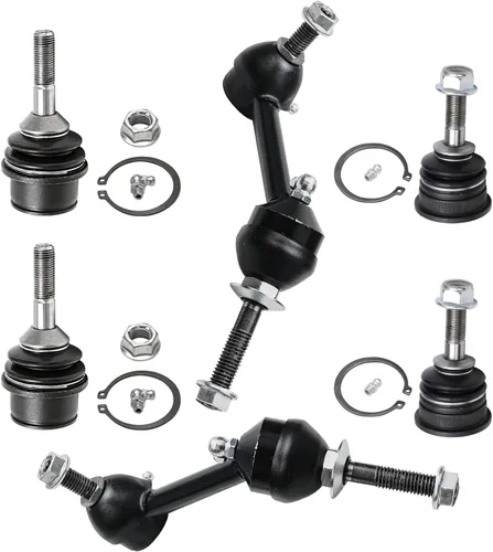 Miniatura 267 de Detroit Axle – Kit de suspensión delantera para Hyundai 2013-2018 Santa Fe 2 enlaces de barra de estabilizador 4 varillas de amarre interiores