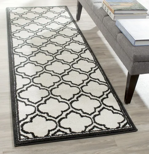Miniatura 33 de Safavieh Amherst Collection Tapete AMT412A para interiores/exteriores de color marfil y verde claro, Polipropileno