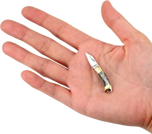 Cuchillo de bolsillo en miniatura Miniature Gadgets, Eastern Delights EDC herramienta de corte con cuchilla multifunción ultra más pequeña (mango de