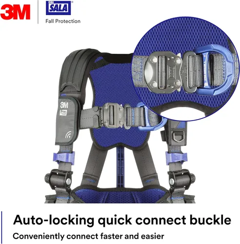 Miniatura 5 de 3M DBI-SALA ExoFit X300 Comfort - Arnés de seguridad de suspensión de posicionamiento de escalada en torre, protección contra caídas