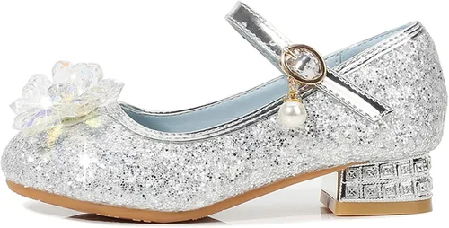Miniatura 6 de 7 Toddler Girl Slippers Toddler Little Kid Girls Dress Pumps Glitter Sequins Toddler Girls Kitty Slippers