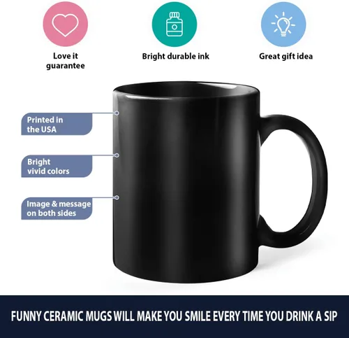 Miniatura 7 de CUBICER Taza de café de cerámica negra personalizada, tazas religiosas, con nombre personalizado, tazas grandes con refranes para mujeres, hombres