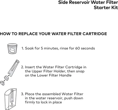 Miniatura 4 de Kit de inicio de repuesto 2.0 para cafetera, para piezas Keurig, incluye soporte de filtro de depósito lateral y 1 paquete de cartuchos de filtro