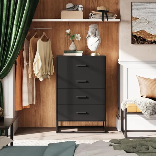 Miniatura 2 de WLIVE Wood Dresser for Bedroom, Wide Chest of Drawers with Metal Handle for Living Room, Hallway