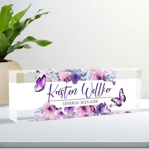 Miniatura 34 de Placa de Nombre Personalizada para Escritorio, Placa de Nombre de Escritorio Personalizada, Placa de Nombre Acrílica Personalizada para Oficina