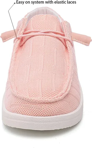 Miniatura 4 de Betrue Zapatos náuticos ligeros para mujer, mocasines informales, zapatos de cubierta sin cordones, tenis de lona transpirables