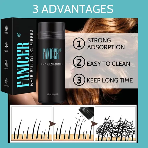 Miniatura 2 de Kavya Polvo de fibra capilar de 0.97 oz, marrón medio, sin perfume, forma de polvo, adultos, cabello delgado, unisex para adultos