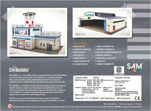 Miniatura 2 de The CityBuilder Kit de fabricación de modelos de cartón para aeropuertos y colgadores - O Scale Model Railroad Building