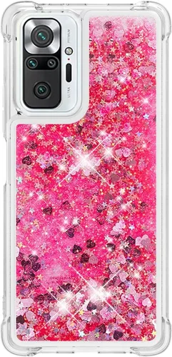 Miniatura 15 de Glitter Sparkle Moving Quicksand Flowing Cover para Xiaomi Redmi Note 10S Bling Liquid Clear Star Heart Silicona Bumper Funda transparente de goma a