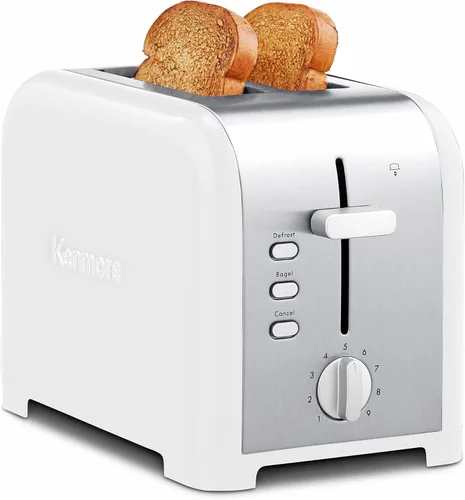 Miniatura 9 de Kenmore - Tostadora de 2 rebanadas, acero inoxidable, ranuras extra anchas, funciones de bagel y descongelación, 9 niveles de tostado, bandeja