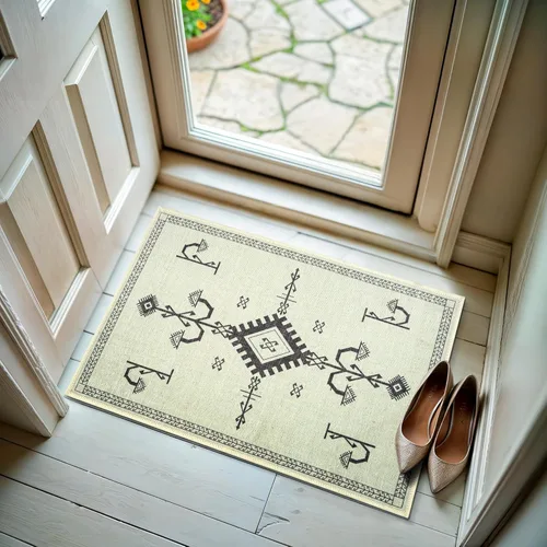 Miniatura 49 de GLN Rugs Bohemian Collection - Alfombra de felpilla lavable a máquina, bohemio vintage, antideslizante, alfombra de felpilla de pelo bajo, alfombra
