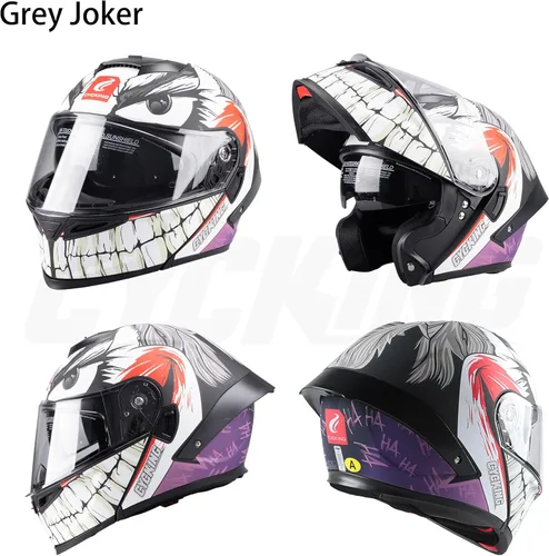 Miniatura 9 de Modular Motorcycle Helmet, Flip Up Full Face Helmet with Dual Visor & Smoked Sunshield, DOT Approved Street Bike Helmet for Men & Women, Quick