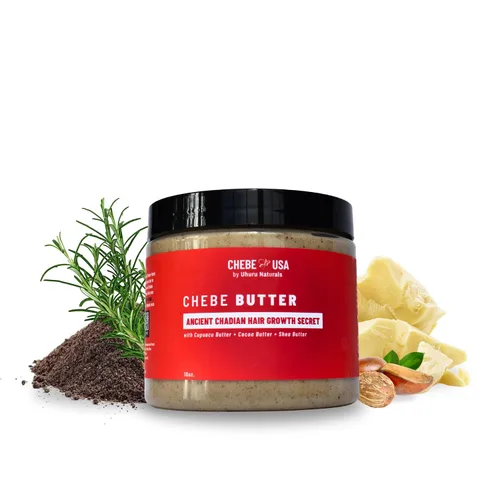 Uhuru Naturals The Original Chebe - Mantequilla para el cabello (16 onzas) – Ayuda a reducir la rotura, apoya la retención de longitud y fortalece