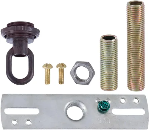 Miniatura 4 de B&P Lamp Kit de placa de techo redondeada (bronce antiguo)