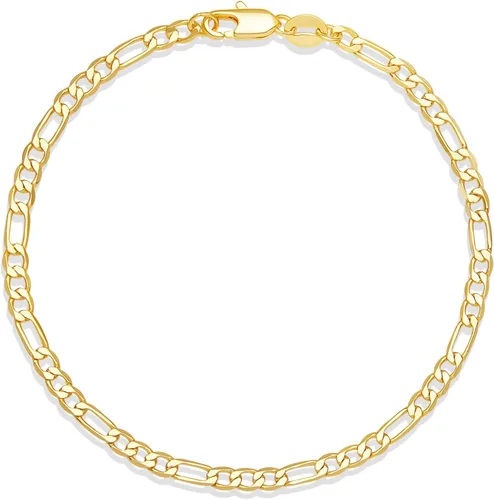 Miniatura 3 de Tienda Essentials 14K Gold Plated Figaro Chain Bracelet