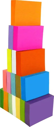 Notas adhesivas, 1 3/8 x 1 7/8 pulgadas, tamaño pequeño, adhesivo en el lado más largo, surtido de neón, notas autoadhesivas, 18 colores, 100 Neon