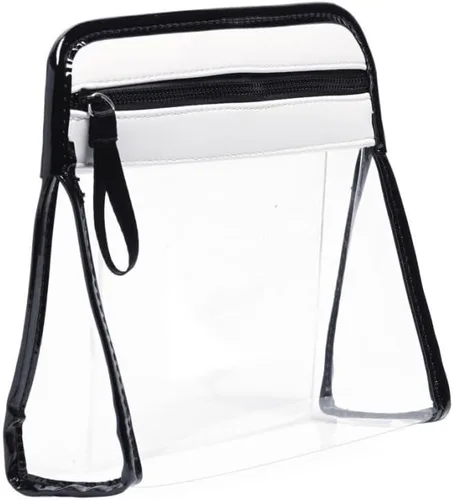 Miniatura 9 de ZOOX Clarity, neceser de lujo y estuche de chorro con ventana transparente, apto para viajes TSA (marfil, bolsa, grande)