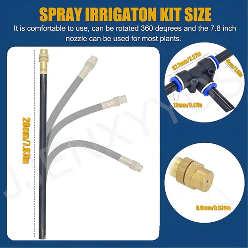 Miniatura 3 de Drip Irrigation System Kit - Automatic Garden Watering System with 360-Degree Bending Dropper, Atomizing Copper Nozzle & Smart Irrigation Controller