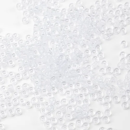 Gxueshan 1000 Piezas Cuentas de Pony de Acrílico Translúcido Blanco Claro 6x9mm a Granel para Hacer Pulseras de la Amistad DIY, Collar, Joyería,