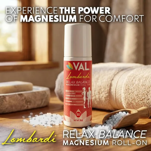 Miniatura 2 de VAL Lombardi Magnesio Roll-On 3oz Zechstein Magnesio + Árnica Alivio articular y muscular para espalda, cuello, piernas y pies