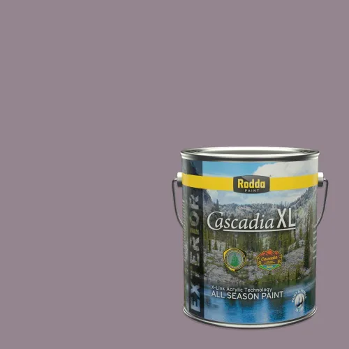 Miniatura 152 de Rodda Paint CASCADIA XL Pintura e imprimación de satén exterior en uno, cuarto de galón, bikini lavanda