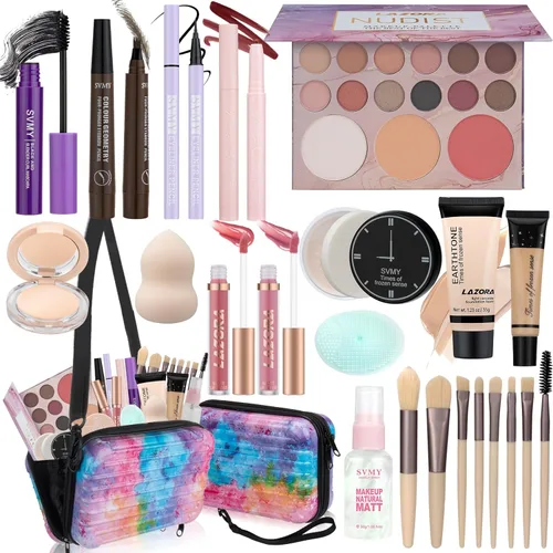 Miniatura 13 de Kit de maquillaje todo en uno para adolescentes, juego de regalo de maquillaje para mujeres, caja de regalo para las fiestas, paquete esencial