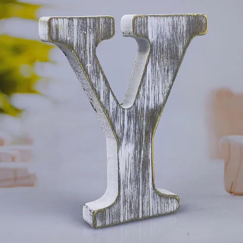 Miniatura 31 de Letras de madera de 8 pulgadas, letras de madera rústica sin terminar para decoración de pared, letras decorativas en pie, cortes de letras, letrero
