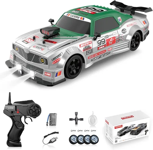 Miniatura 17 de Coche de Deriva RC 1/16 2.4GHz 4WD Coches de Control Remoto, Coches RC de Deriva Recargables de Alta Velocidad con Spray, Luces Geniales