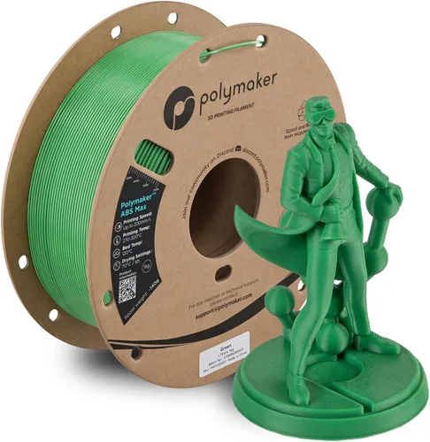Miniatura 38 de Polymaker Filamento ABS Pro para impresora 3D de 0.069 pulgadas, color negro, ABS de grado de ingeniería de 2.2 lbs con alta resistencia al calor