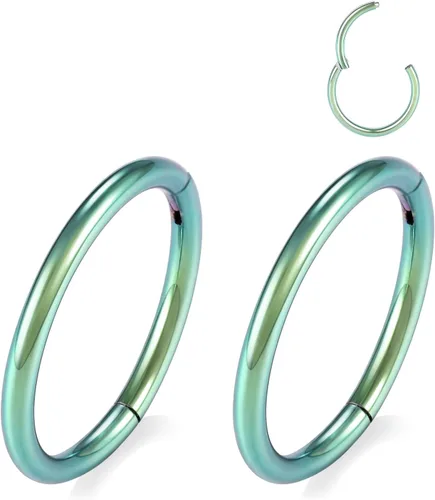 Miniatura 24 de GAGABODY 2 piercings para la nariz, calibre 20G, 18G, 16G, 14G, 12G, 10G, 8G, acero quirúrgico, tabique, cartílago, hélice, trago, concha, daith