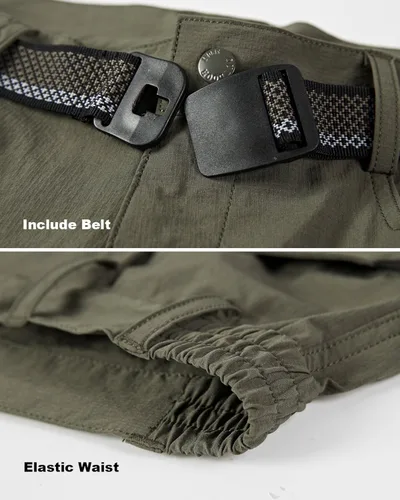 Miniatura 3 de EKLENTSON Pantalones cortos para hombre con bolsillos, ligeros, de secado rápido (sin cinturón)