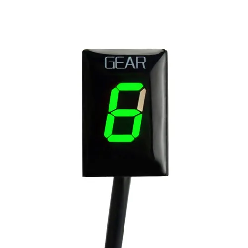 Miniatura 2 de Indicador digital LED de 1-6 velocidades, medidor de pantalla impermeable para Ducati Cafe Racer Monster 696 795 796 797 821 1100 1200 1200 S R Verde