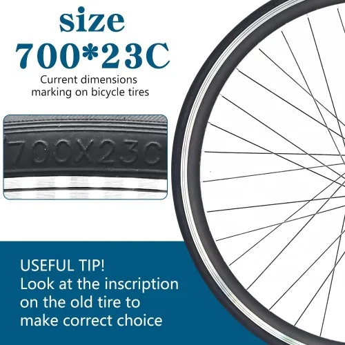 Miniatura 4 de Paquete de 2 neumáticos de bicicleta 700x23C plegables para bicicleta de carretera