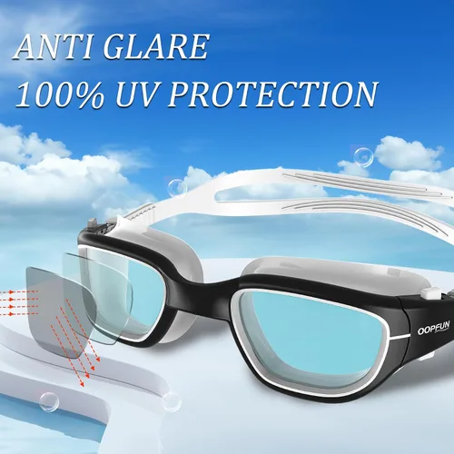 Miniatura 2 de Swimming Goggles Adult Swim Goggles for Men Women Anti Fog Anti UV No Leakage Clear Vision Negro W