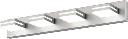 Miniatura 26 de SineRise - Lámpara LED para tocador de baño - Moderna lámpara de acrílico con acabado cromado para iluminación de pared sobre el espejo - 2 luces